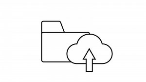 Download sketch of folder icon and upload icon for free