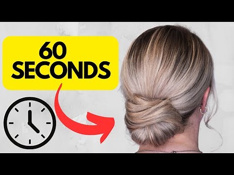 60 SECOND elegant chignon bun hair tutorial