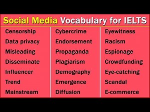 Lexical Resource and Topic-Specific Vocabulary for IELTS, (Social Media)