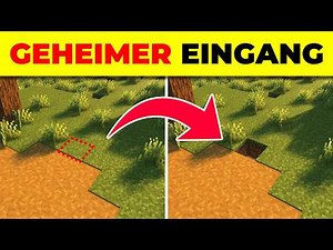 GEHEIMER EINGANG in Minecraft (Einfach & Unsichtbar!) | Minecraft TUTORIAL