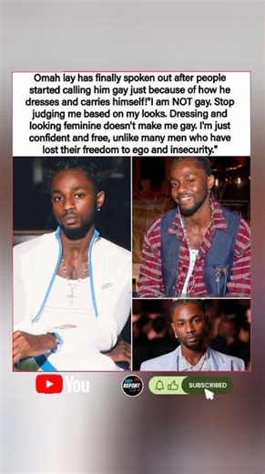 ✨🗣️ Omah Lay addresses public comments about his style and self-expression.#shorts