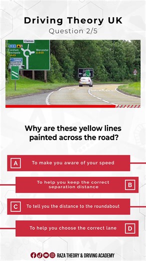 Why are these yellow lines painted across the road? #theorytest #drivingtest #razadrivingacademy