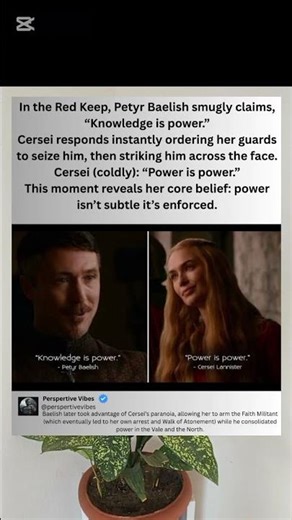 Cersei Humiliates LITTLEFINGER in 60 Seconds, Knowledge is Power #gameofthrones #shorts