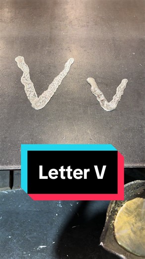 Making the Letter V with Molten Metal! Letter V Metal Work