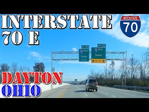 I-70 East - Dayton - Ohio - 4K Highway Drive