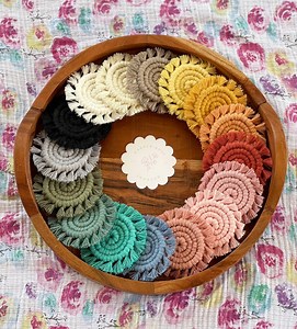 Car Coaster Set ~ Macrame Boho Car Coasters Set ~ Car Accessories ~ Cup Holder Coasters ~ Car Decor ~ Set of Two ~ Gift Ideas - Etsy