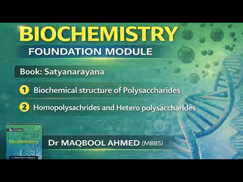 Structure & Classification of Polysaccharides | Homo & Heteropolysaccharides | Dr MAQBOOL AHMED