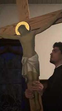 "Today He who suspended the earth upon the waters is suspended upon a tree...