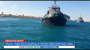 98K views · 471 shares | After almost a week, the huge container ship that has been blocking the Suez Canal has been freed. The “Ever Given” had been holding up hundreds of ships and billions of dollars in cargo that pass through one of the world’s most important waterways. | CBS Evening News | Facebook