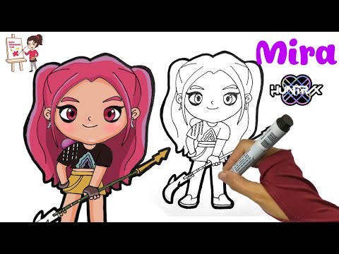 Easy Drawings Fun - How To Draw Mira Huntrix Kpop Demon Hunters in Chibi Cartoon Style