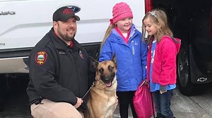 Dozens of K-9 units visit terminally ill Wisconsin girl who loves dogs