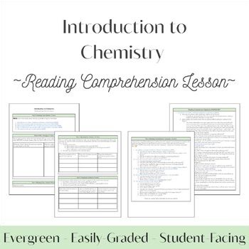 Introduction to Chemistry Reading Comprehension Lesson | Grades 9-12