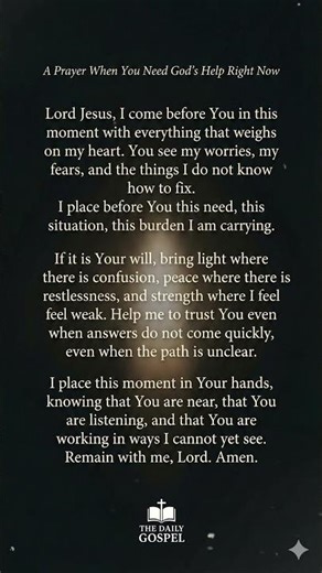 A Prayer When You Need God’s Help Right Now ✝️