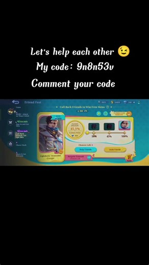 Drop Your Code 👇 #mobilelegends #mlbbxspongebob #mlbbshorts