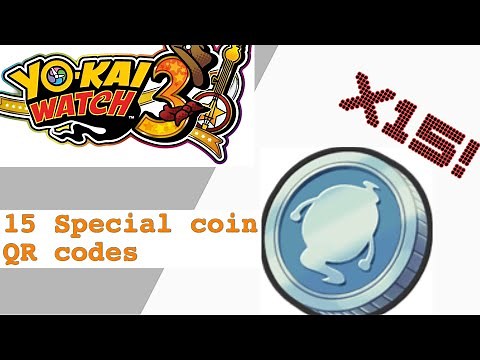15 Special coin qr codes for Yokai watch 3