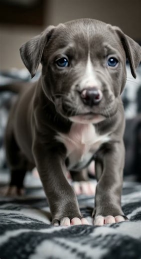 Staffy puppy’s 1st bark hear this adorable sound #puppy #staffypuppy #dogs