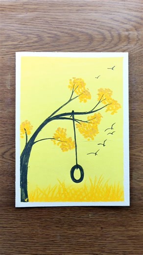 Oil pastel nature scenery painting #shorts #oilpastel #painting #drawing #art