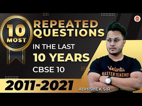Physics CBSE Class 10 - 10 Most Repeated Questions in the Last 10 Years Abhishek Sir‪@Vedantu9_10‬