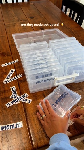 Taylor Pierce on Instagram: "organized mom-to-be reporting for duty 﫡 since our home is currently under construction I’m doing everything I can to prep for baby outside of setting up the nursery  love having an organized place to store all of baby’s photos, keepsakes, and files for years to come! ✨ photo organizer and file box from @amazon ✨ photo decals & file labels from @etsy #organization #baby #babyorganization #nesting #babyprep #firsttimemom"