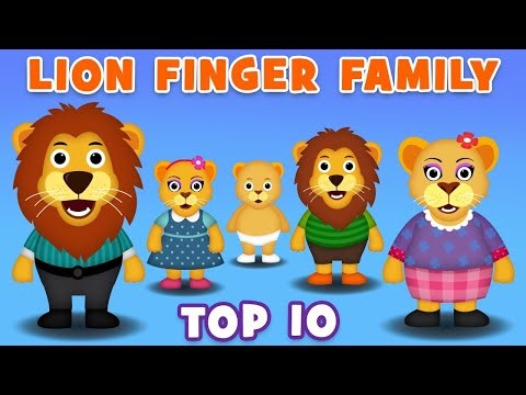 Lion Finger Family Collection - Top 10 Finger Family Collection - Nursery Rhymes For Children