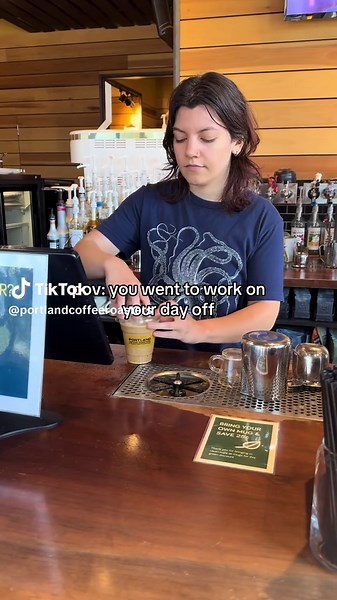 “Thanks for the great service, Fern!” - Fern #coffee #barista #bristalife #portlandcoffeeroasters