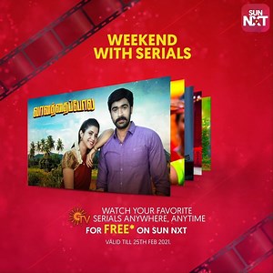 19 reactions | Revisit the Sun TV serials that you have missed watching, for FREE* on SUN NXT. Valid till 25th Feb 2021. #FreeSerialsOnSUNNXT #TamilSerials #SunTVSerials #SUNNXT | SUN NXT | Facebook