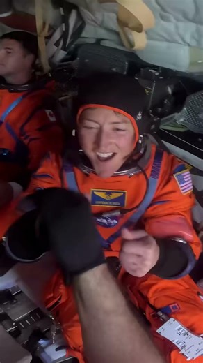 Opening the Orion capsule for the first time since the mission to the moon.