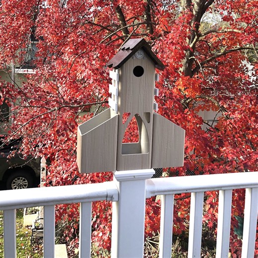 PVC Ivy Planter Birdhouse: 4-inch Post, Outdoor Bird Feeder - Etsy