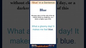 Blue meaning | Blue in a Sentence | Most common words in English #shorts