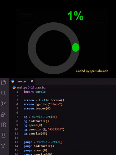 Creating a Progress Ring in Python with Turtle
