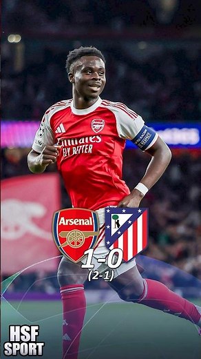 Arsenal won 1-0 against Atletico Madrid with a goal from Saka and qualified for the Champions Lea...