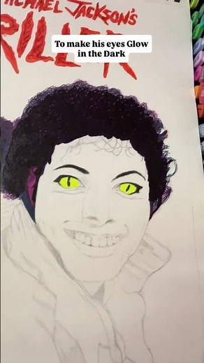 Thriller Werewolf Eyes #MichaelJackson #Thriller #Drawing