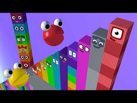 Let's Count Number 1,000 to 100,000 with Numberblocks Step Squad ! Super Fun Cubes