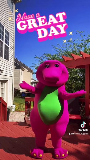 Have A Great Day Everybody! Love, Barney💜 #barneythedinosaur #mascot #singalong #childhood