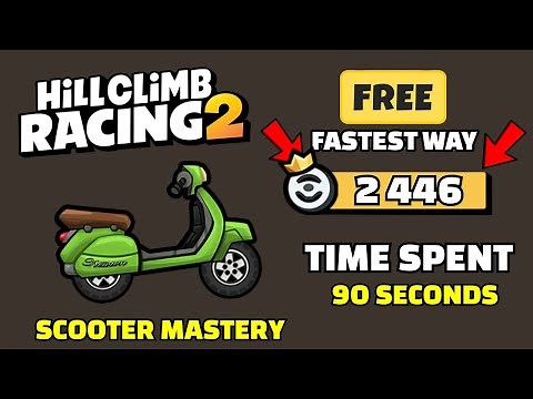 2 Fastest Ways to Unlock the Scooter Mastery - Hill Climb Racing 2