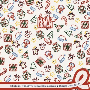 Christmas Seamless Pattern: Festive Holiday Design (digital Download) - Etsy Canada