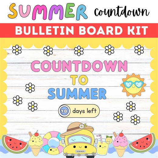 Summer Bulletin Board Kit Ideas for May June End of Year Classroom Display Decoration Door Retro Printable Preschool   Spanish PDF Boards - Etsy