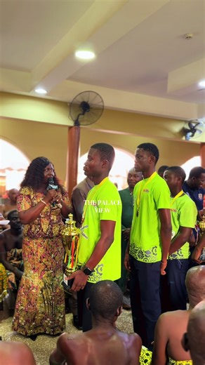 Amaniapong Senior High School formally introduced to His Majesty Otumfuo Osei Tutu II, the Asantehene, the winner of the 2025 Robotics Competition, who will represent Ghana on the world stage in the USA. #thepalaceview #fyp #manhyiapalace🥰😍 #culture #awukudae