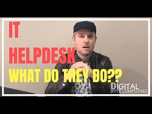 WHAT does the IT HELPDESK and SERVICE DESK do??