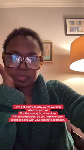 1. What do you actually do? What result do you create, not the job titles. 2. Who do you primarily serve? 3. What problem does your core audience have before they work with you? 4. What changes after working with you? External and internal shifts 5. What about your method, approach, philosophy is meaningfully different? I can get pilates at a franchise. Why would I come to you? Think this over and this will help give you clarity and a clearer vision of why you’re here.