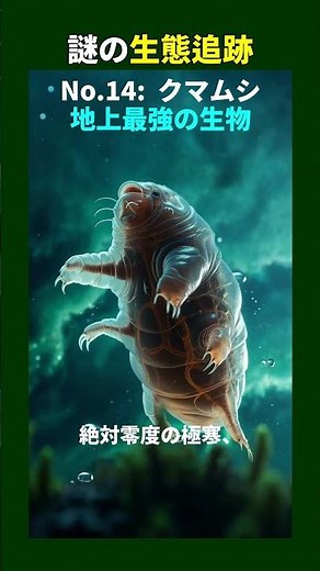 謎の生態追跡 No 14 クマムシ 地上最強の生物