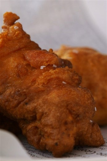 Crispy beer-battered monkfish bites