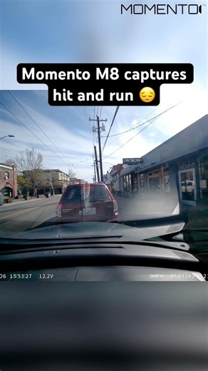 Momento M8 captures hit and run while parked 😡 #dashcam