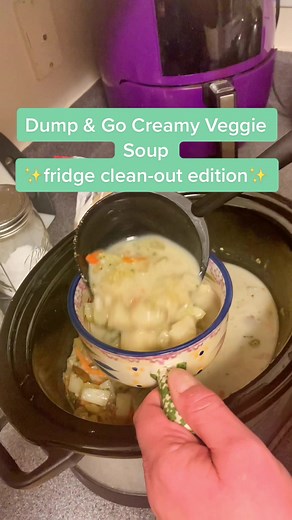 Creamy Loaded Veggie Soup (Vegan) Recipe | Crockpot Dump & Go