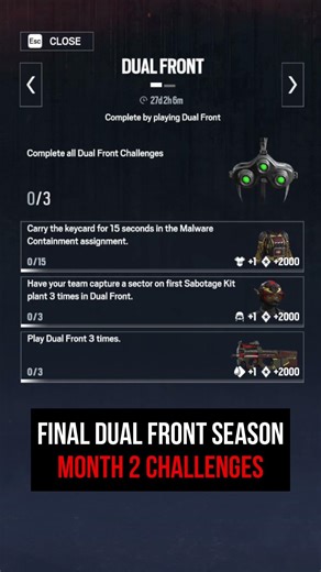 New Dual Front challenges for Splinter Cell Charm!