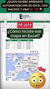 😎 Insertá un mapa real en Excel en segundos ✅ ¿Querés mostrar datos geográficos de forma visual y profesional? Excel tiene la solución. Pasos rápidos: 1️⃣ Armá tu tabla con nombres de países, provincias o ciudades y los valores que quieras analizar. 2️⃣ Seleccioná los datos → pestaña Insertar → opción Mapa (Gráfico de mapa). 3️⃣ Excel reconoce automáticamente las ubicaciones y genera un mapa dinámico 🌍 4️⃣ Personalizá colores, etiquetas y estilos para que tu gráfico sea claro y atractivo. 💡 I