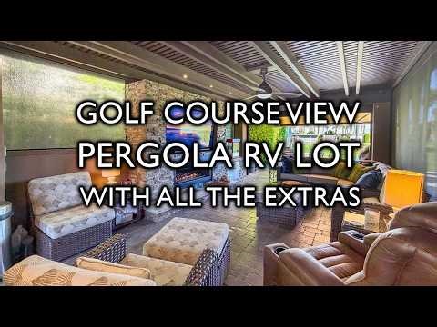 RV lot 15 Outdoor Resort Indio - Refined Golf Course RV Living with Expansive Pergola and Amenities