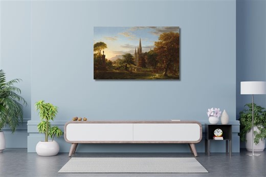 Thomas Cole Print the Return 1837 Canvas Wall Art 2 - Etsy
