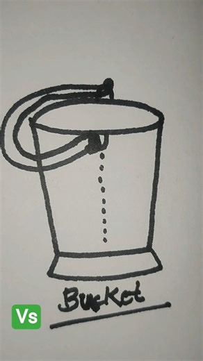 How to draw a Bucket #art #drawing #shortvideo