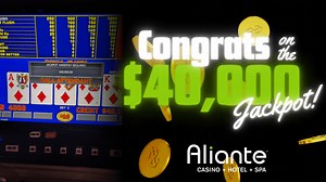 What a jackpot! 🎉 Sending out a massive congratulations to our lucky guest on their $40k victory! | Aliante Casino Hotel Spa – North Las Vegas